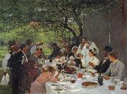 Albert Auguste Fourie The wedding meal in Yport china oil painting reproduction